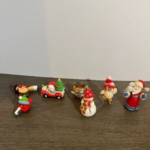 Set of 7 Hallmark Keepsake Mini Ornaments different years